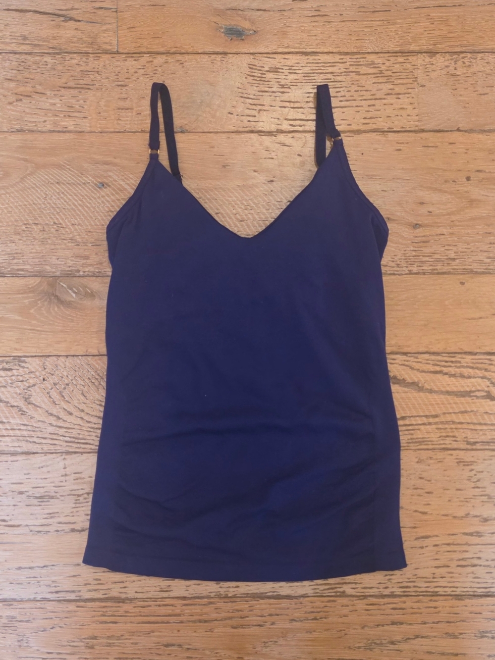 Vintage A/X Armani Exchange Purple V-Neck Shelf Bra Camisole Tank glam luxe